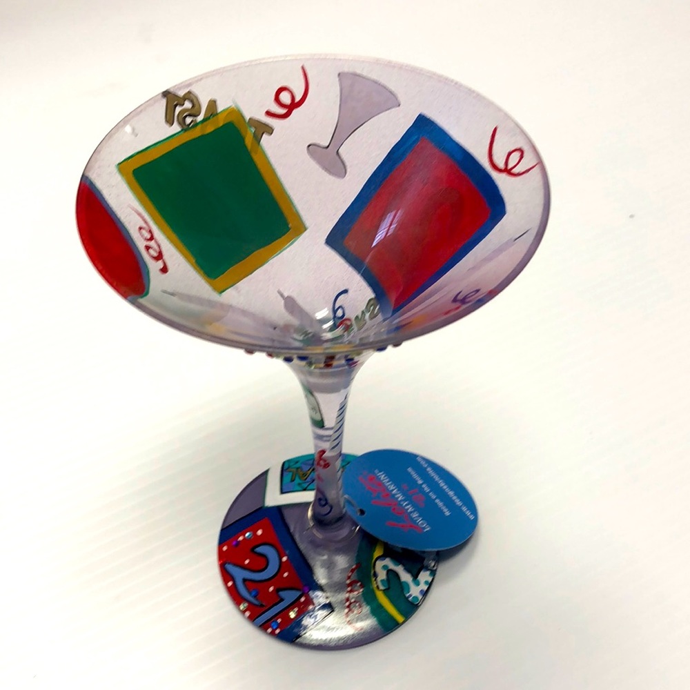 Lolita 7oz “21” Martini Glass NWT